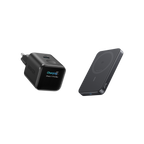 ANKERXI Nano Charger (45W, Smart Display)+ANKERXI MagGo Power Bank (10000mAh, Slim) Black Stone