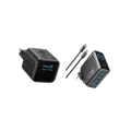 ANKERXI Nano Charger (45W, Smart Display)+ANKERXI Charger (140W, 4-Port, PD 3.1) with USB-C cable Black Stone - Default Title