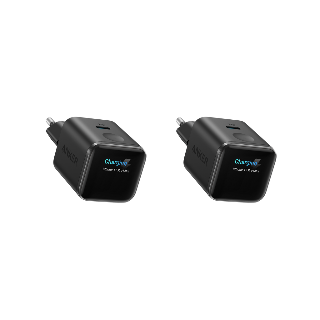 ANKERXI Nano 45W Smart Display-Charger (2-pack) Black Stone | 2-Pack