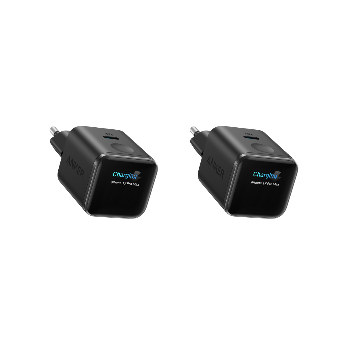 ANKERXI Nano 45W Smart Display-Charger (2-pack) Black Stone | 2-Pack