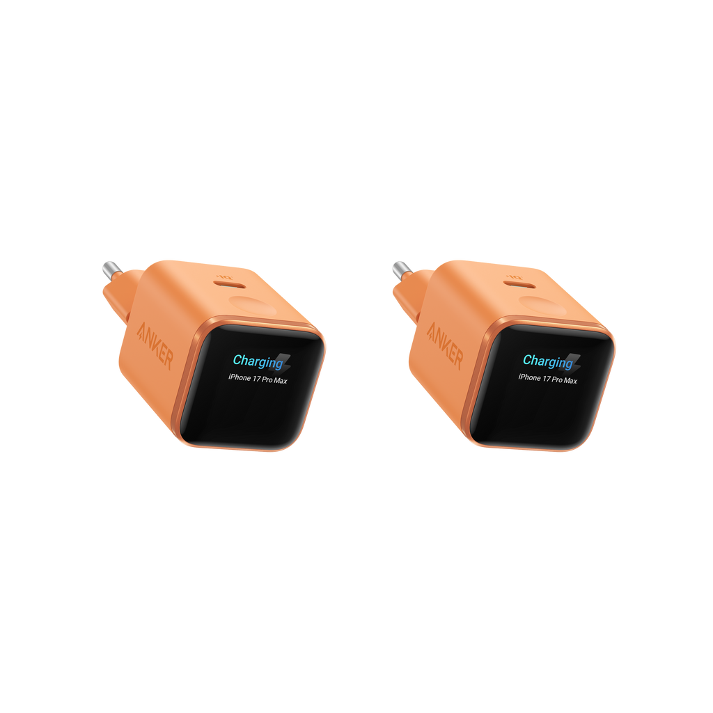 ANKERXI Nano 45W Smart Display-Charger (2-pack) Orange | 2-Pack