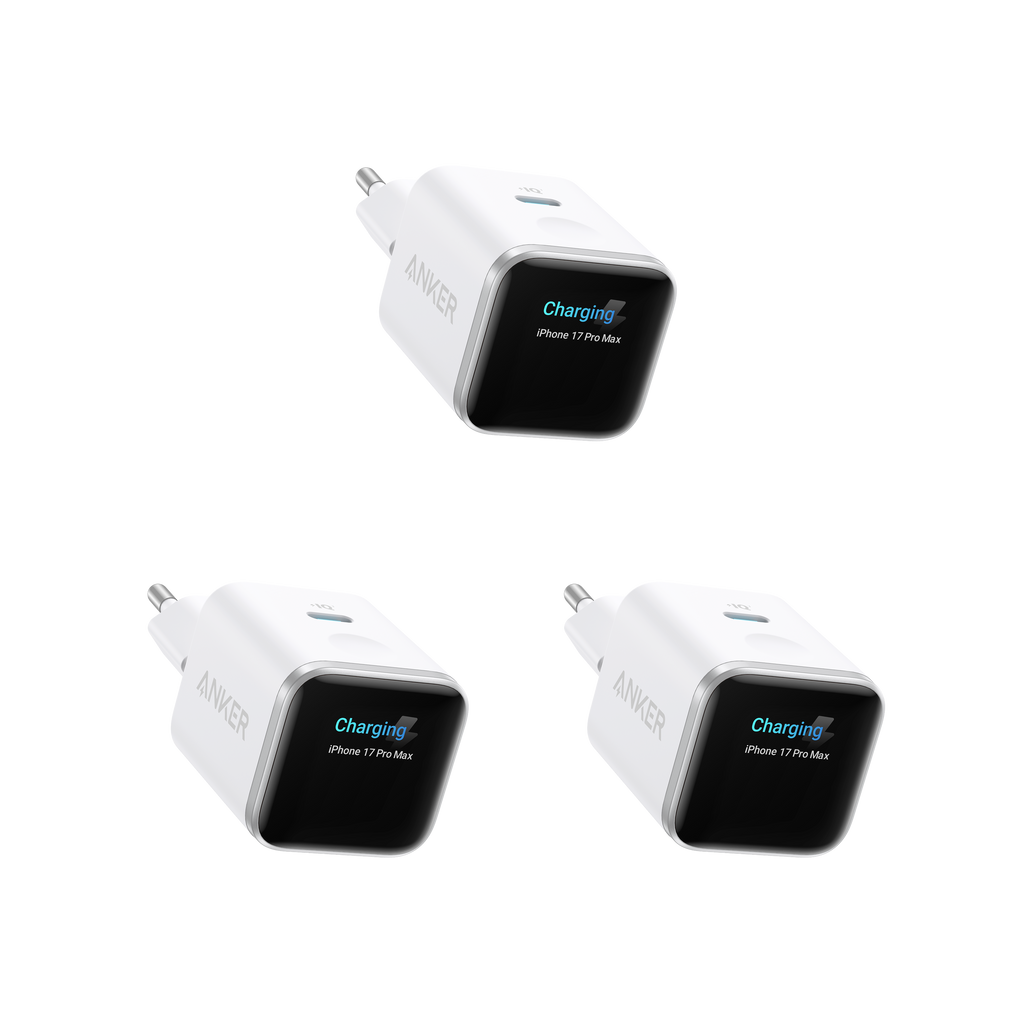 ANKERXI Nano 45W Smart Display-Charger (3-pack) Aurora White | 3-Pack