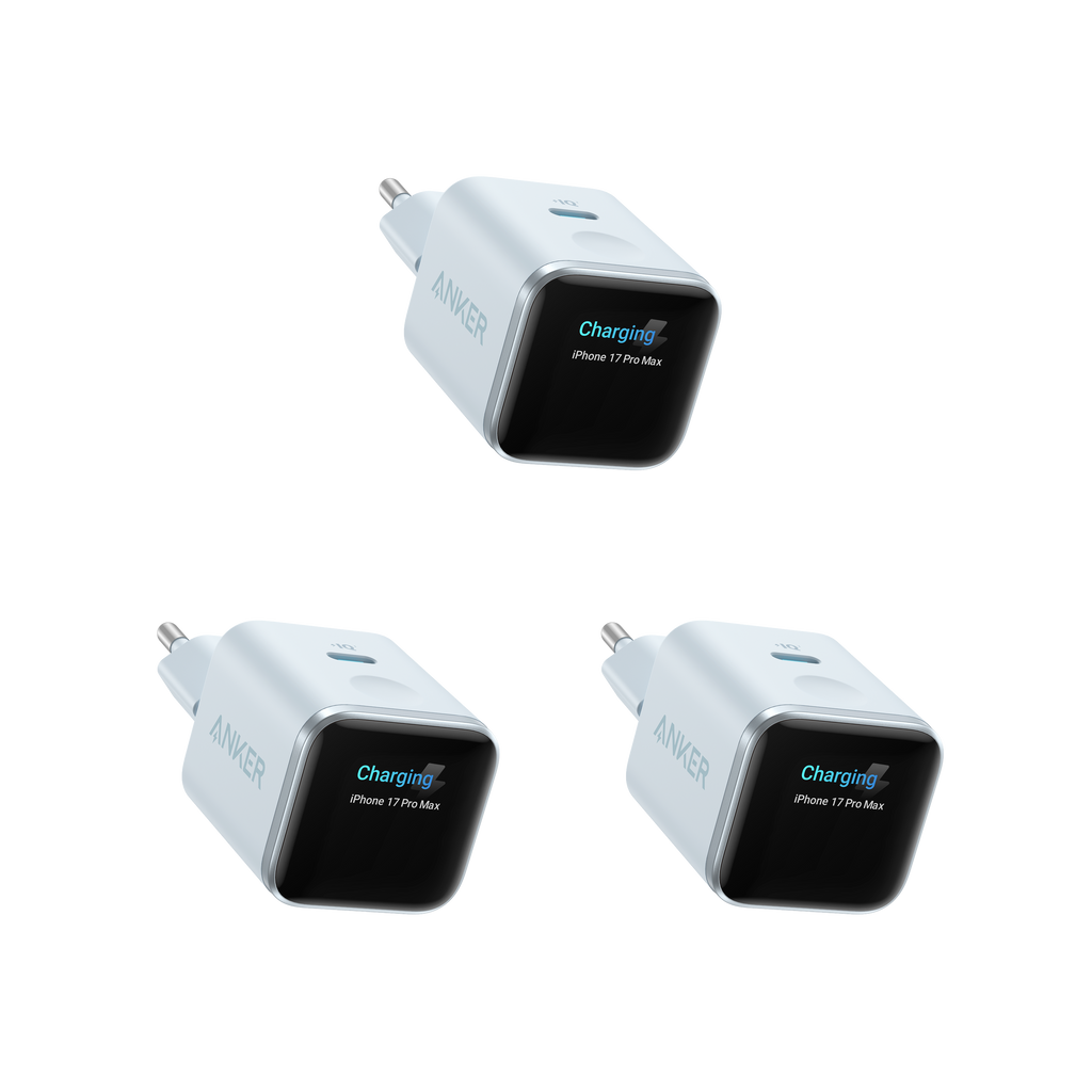 ANKERXI Nano 45W Smart Display-Charger (3-pack) Misty Blue | 3-Pack