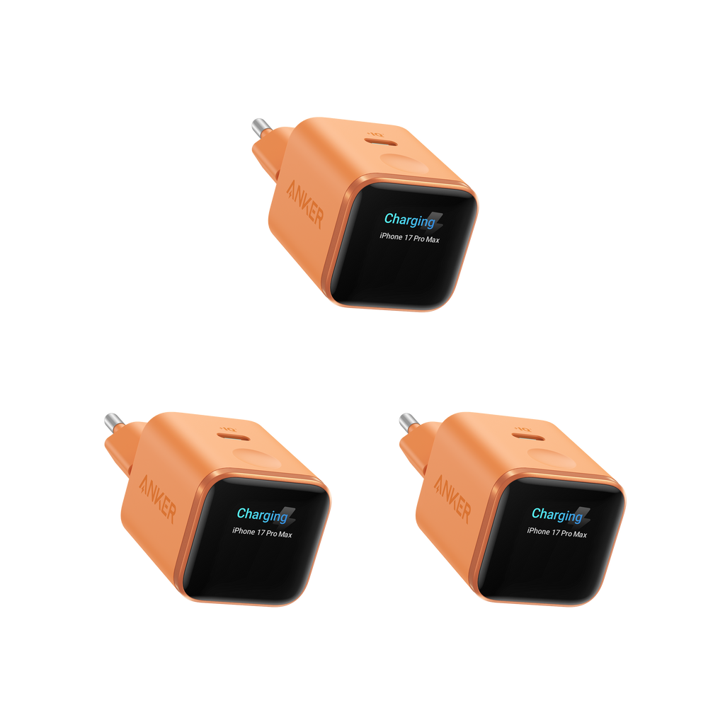 ANKERXI Nano 45W Smart Display-Charger (3-pack) Orange | 3-Pack