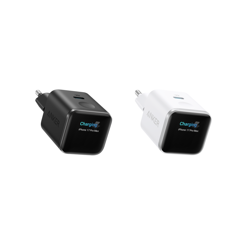 ANKERXI Nano 45W Smart Display-Charger (2-pack) White + Black | 1-Pack Each
