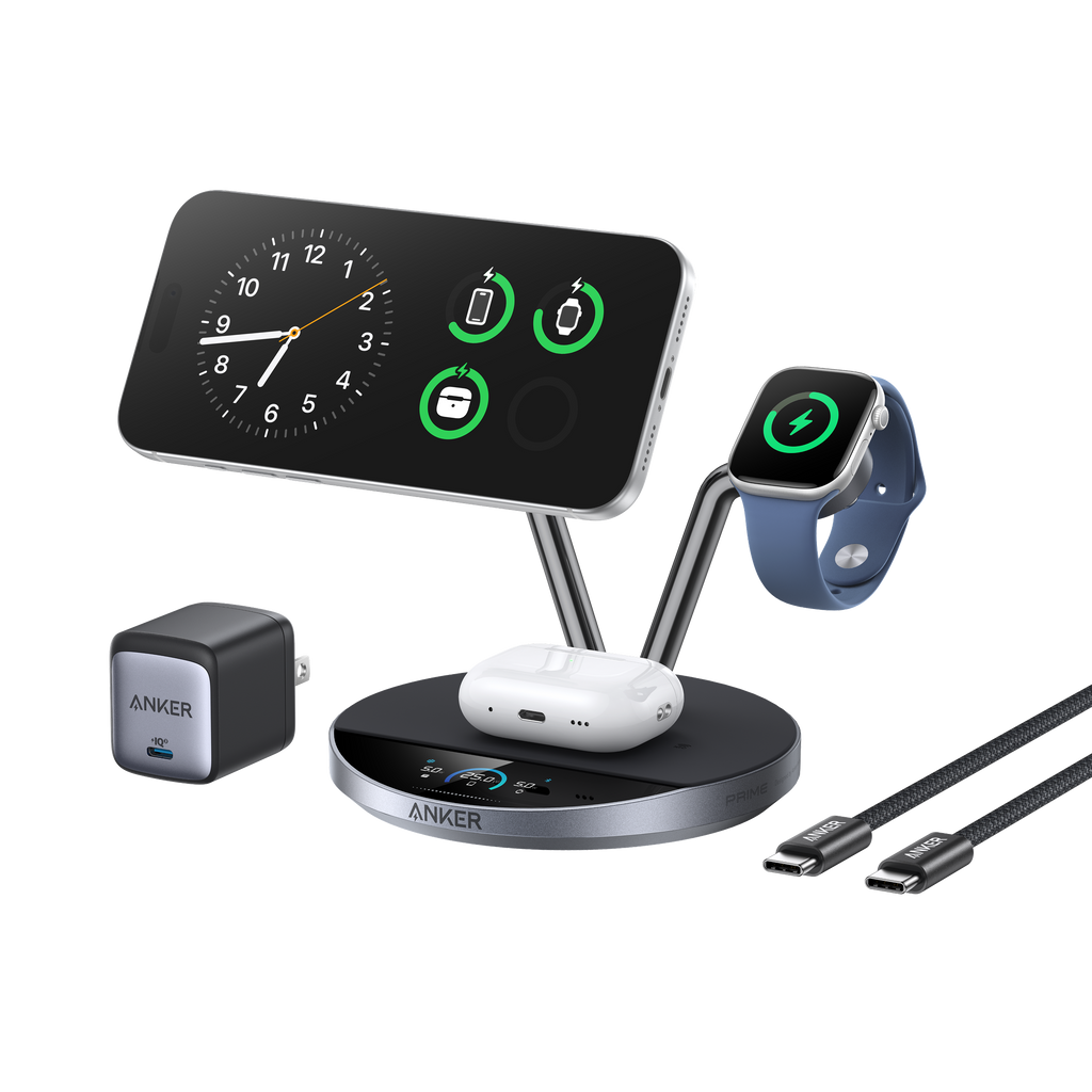 ANKERXI Prime wireless Charging Station (3-i-1, MagGo, AirCool, Docking Stand) (Refurbished) - Default Title