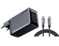 ANKERXI Prime Charger (100W, 3 Ports, GaN) + ANKERXI Prime USB-C on USB-C cable (240W, Upcycled-Braided Design) black - Default Title