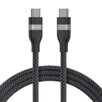 ANKERXI USB-C to USB-C Cable (3 ft / 6 ft, 240W, Upcycled-Braided) 6 ft / - Black Stone