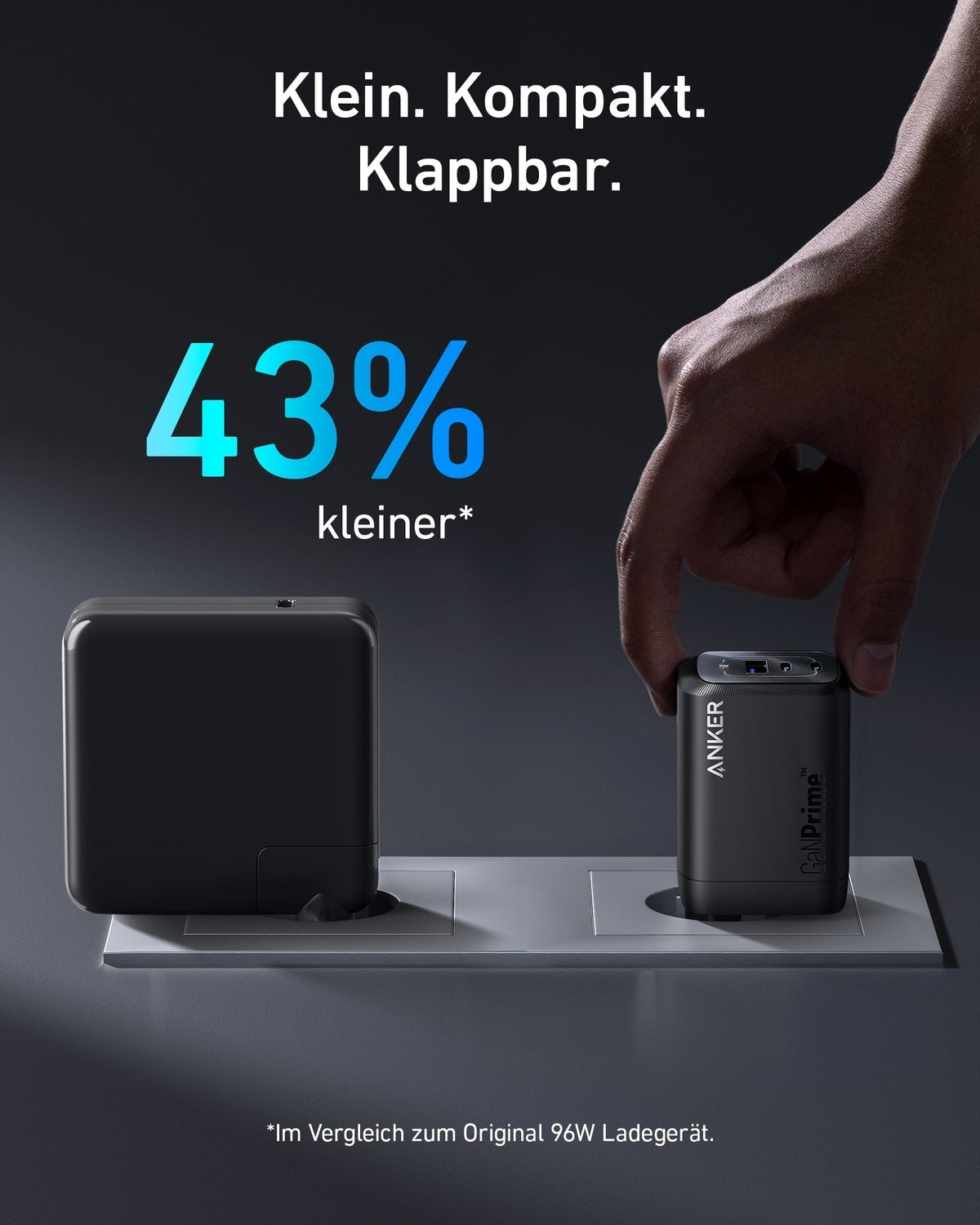 ANKERXI Prime 100W GaN-vaggCharger (3 ports)
