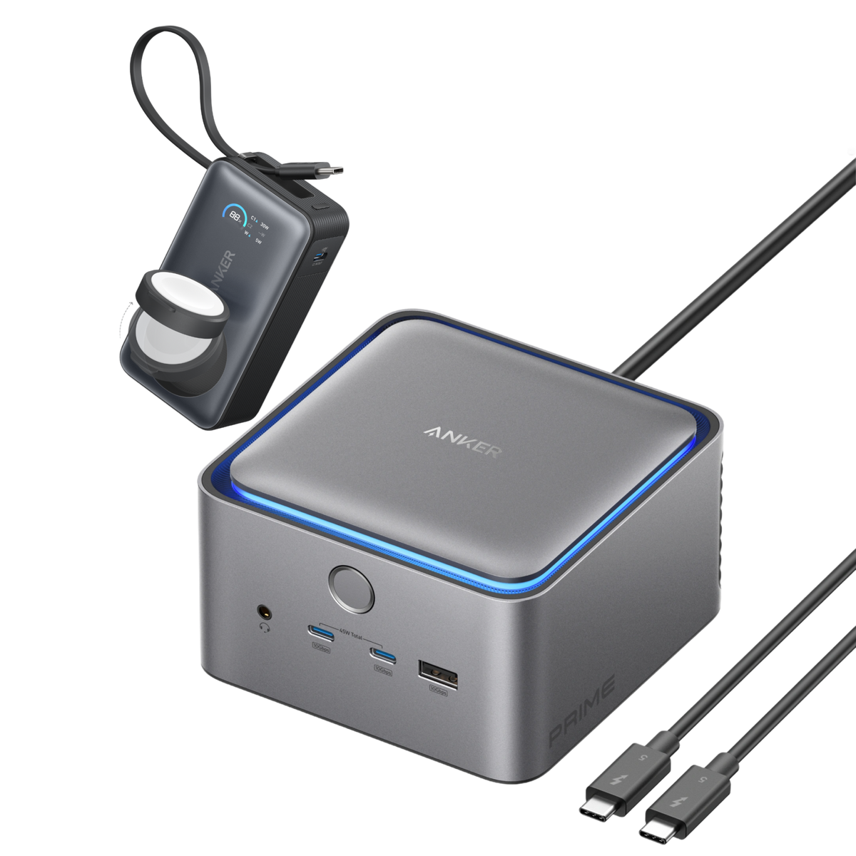 ANKERXI Prime TB5 docking station (14-i-1, 8K, Thunderbolt 5) + MagGo Power Bank (10K, 35W, for Apple Watch) - Default Title