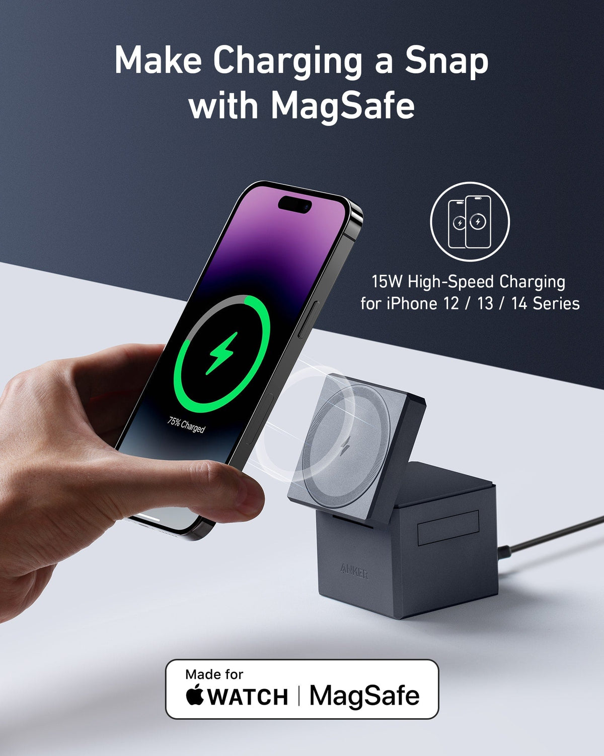 ANKERXI 737 MagGo Charging Station (Kabellos, 3-in-1)