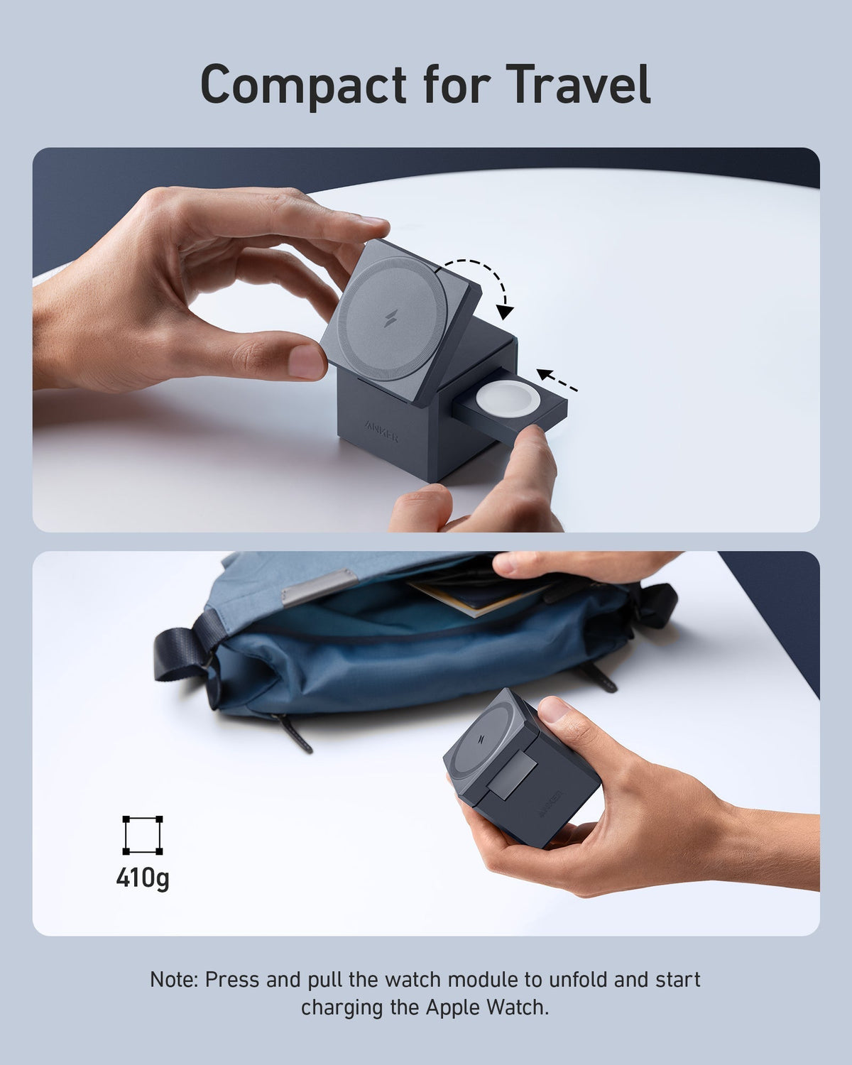 ANKERXI 737 MagGo Charging Station (Kabellos, 3-in-1)