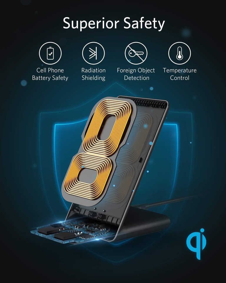 ANKERXI 313 Wireless Charger (Stand) Black