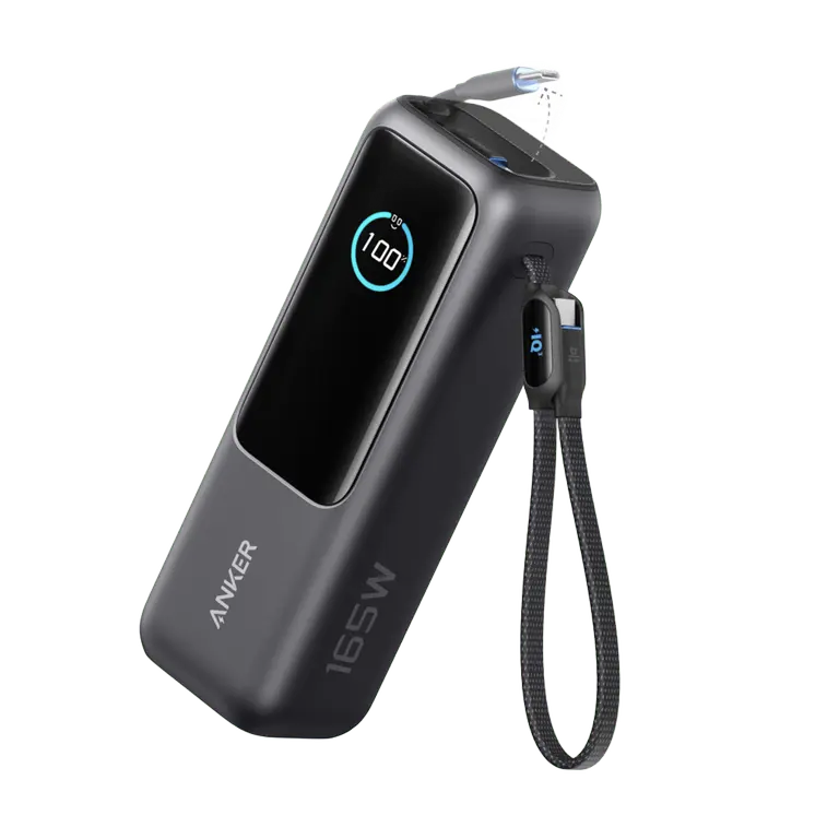 Travel Power kit | ANKERXI 165W Power Bank and 140W 4-Port Laptop Charger Space Black