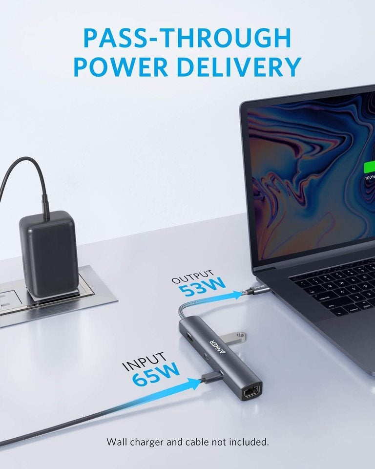 ANKERXI 543 USB-C Hub (6-in-1, Slim) Gray