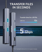 ANKERXI 543 USB-C Hub (6-in-1, Slim) Gray