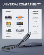 ANKERXI 543 USB-C Hub (6-in-1, Slim) Gray