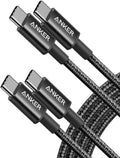 2 Pack New Nylon USB C to USB C Cable (3.3ft 60W) - Black