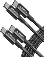 2 Pack New Nylon USB C to USB C Cable (3.3ft 60W) - Black