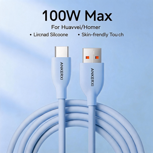 100W Liquid Silicone USB-C Cable