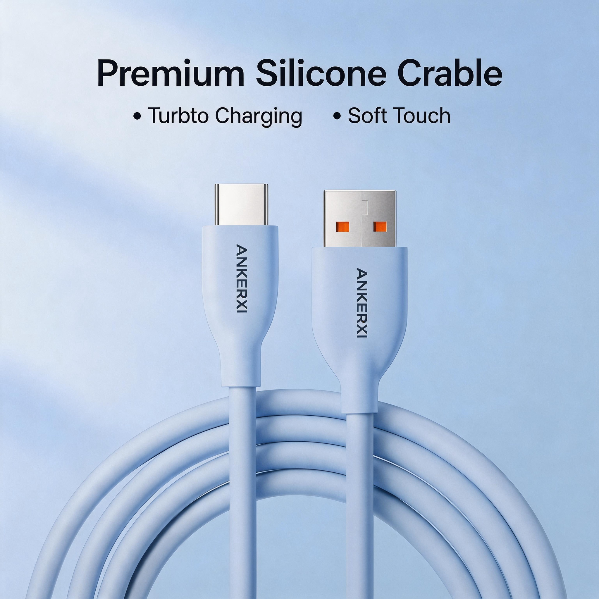 100W Liquid Silicone USB-C Cable