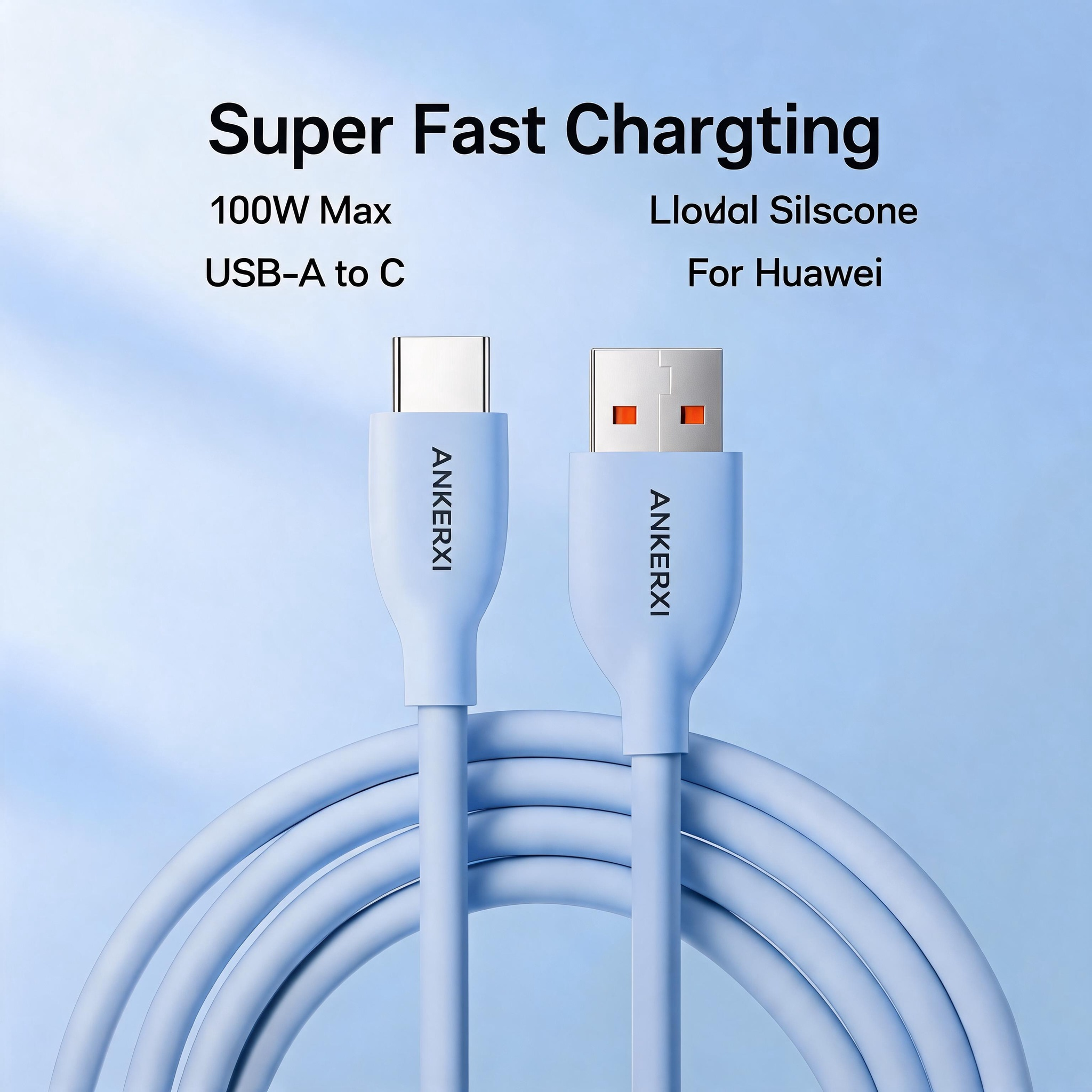 100W Liquid Silicone USB-C Cable