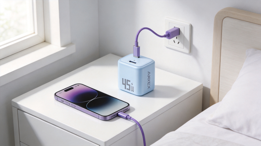 45W Foldable USB-C GaN Charger with Smart Display