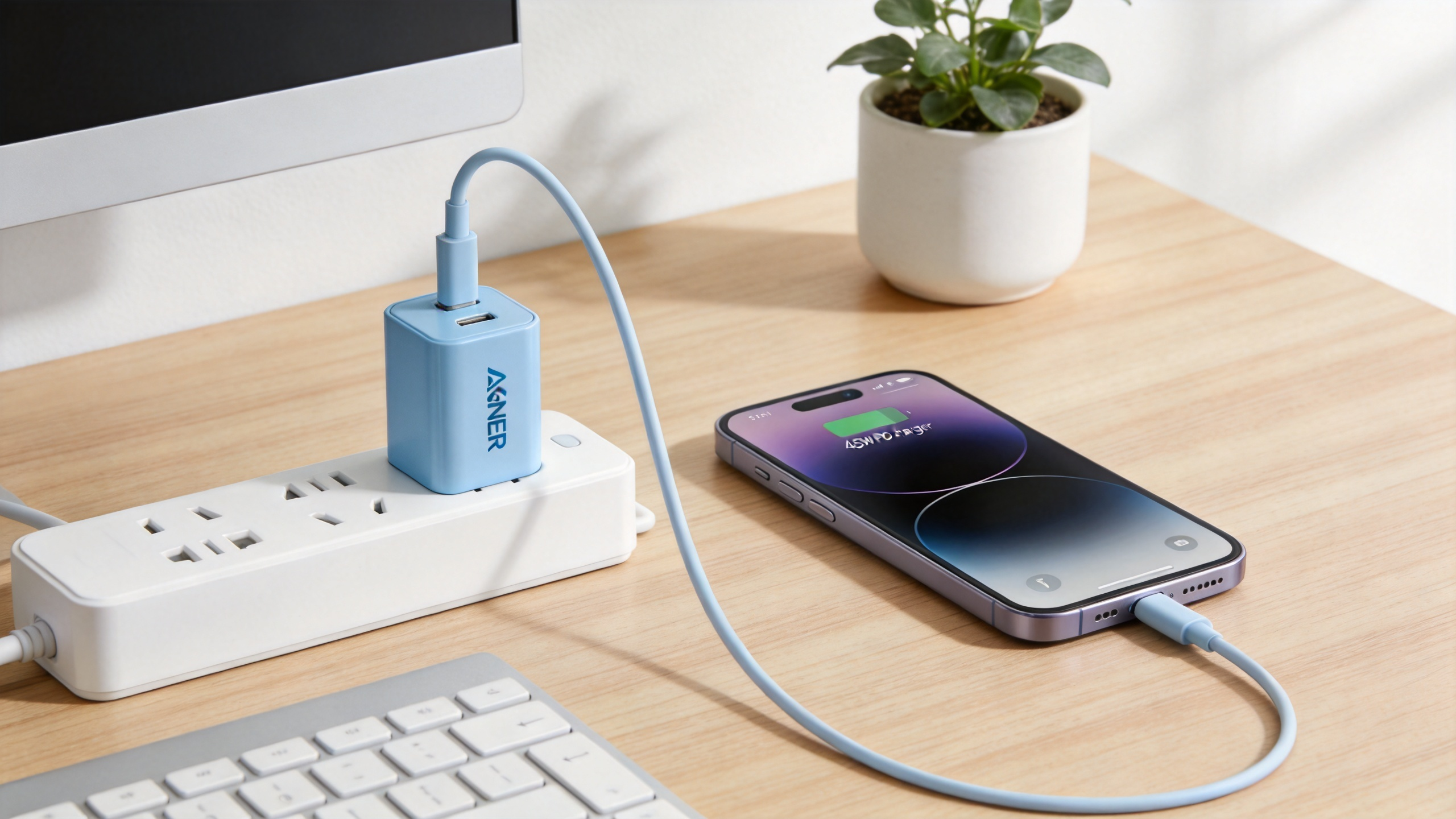 45W Foldable USB-C GaN Charger with Smart Display