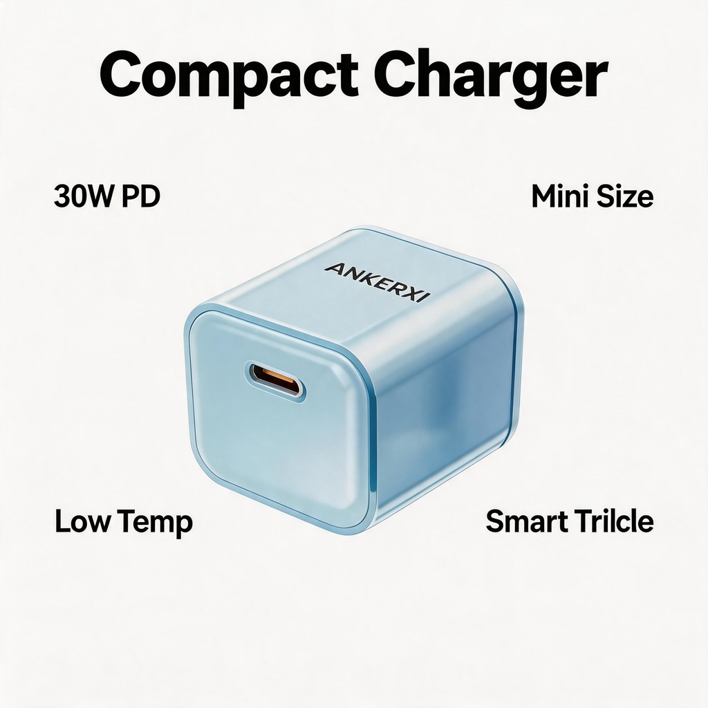 30W Transparent USB-C GaN Charger
