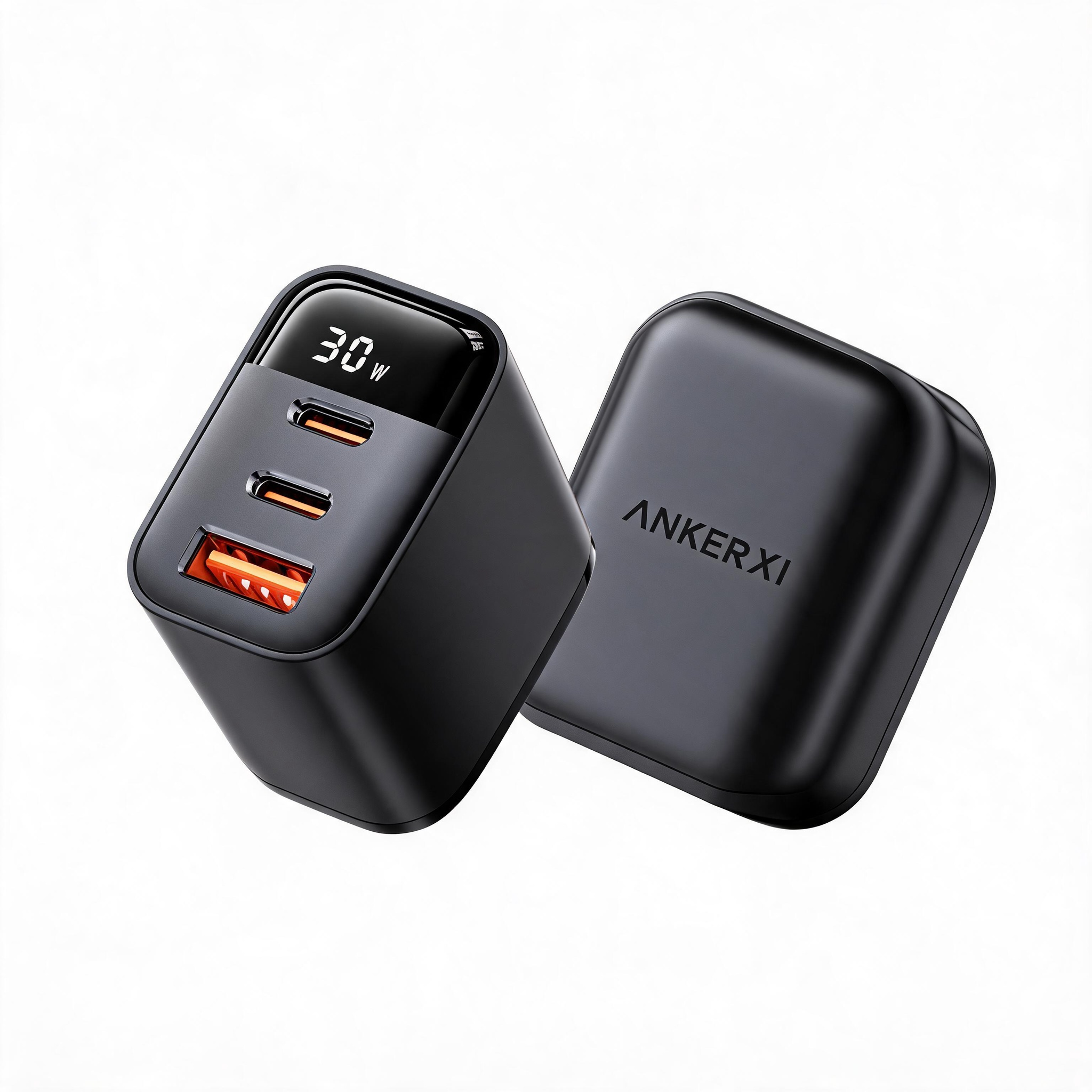 30W 3-Port USB Charger with Digital Display