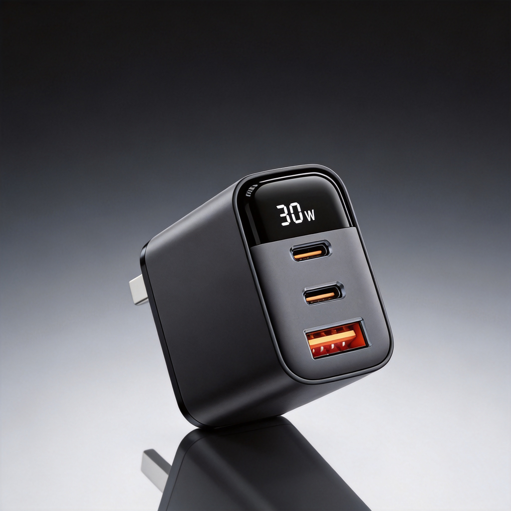 30W 3-Port USB Charger with Digital Display