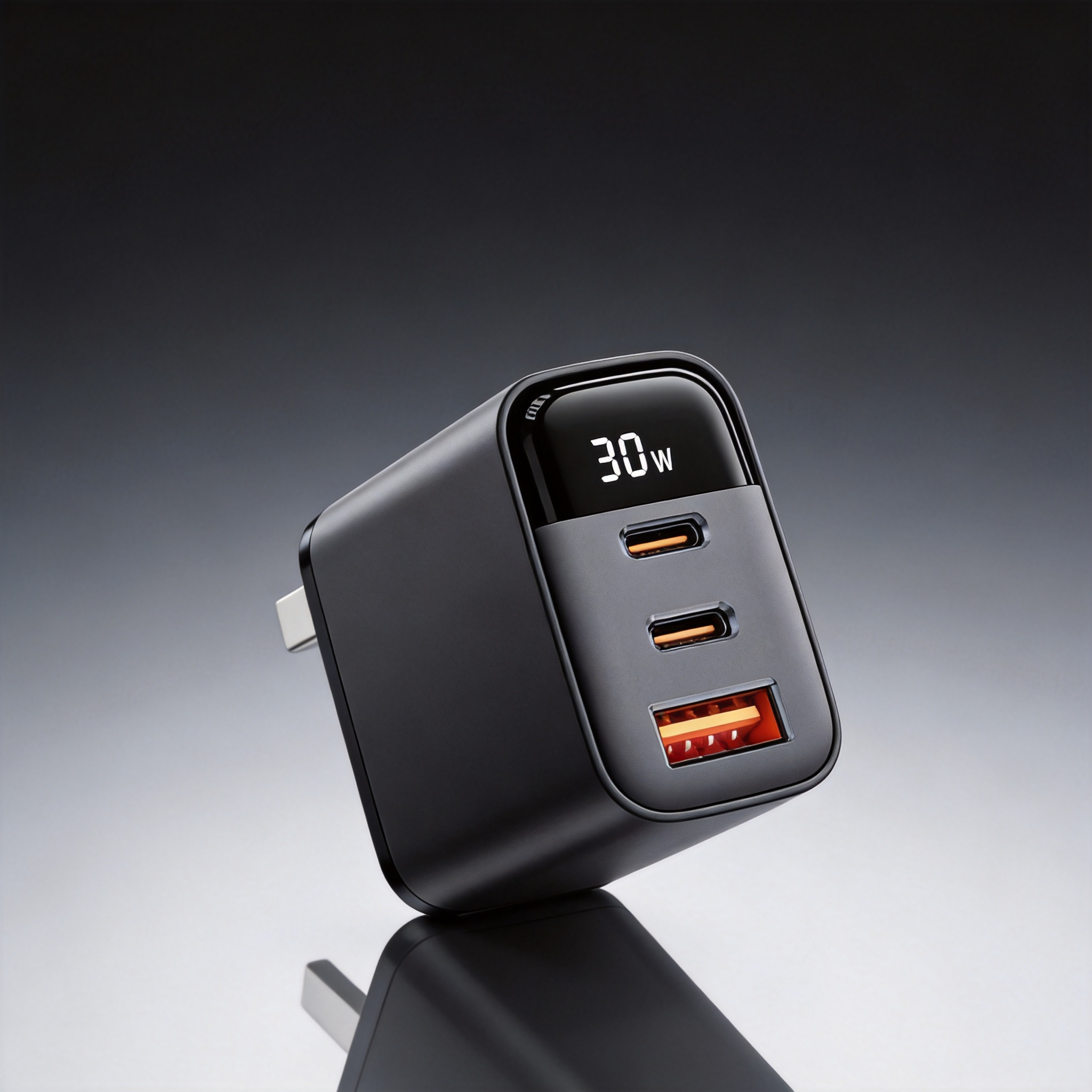 30W 3-Port USB Charger with Digital Display