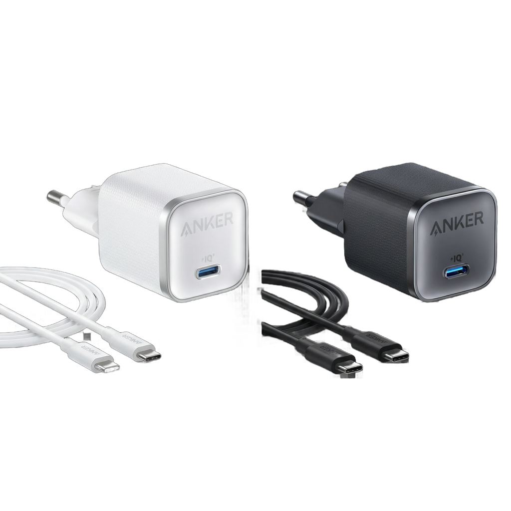 ANKERXI Nano Charger (45W, with 180cm USB-C cable)+ANKERXI Nano Charger (45W, with 180cm USB-C cable) black white - Default Title