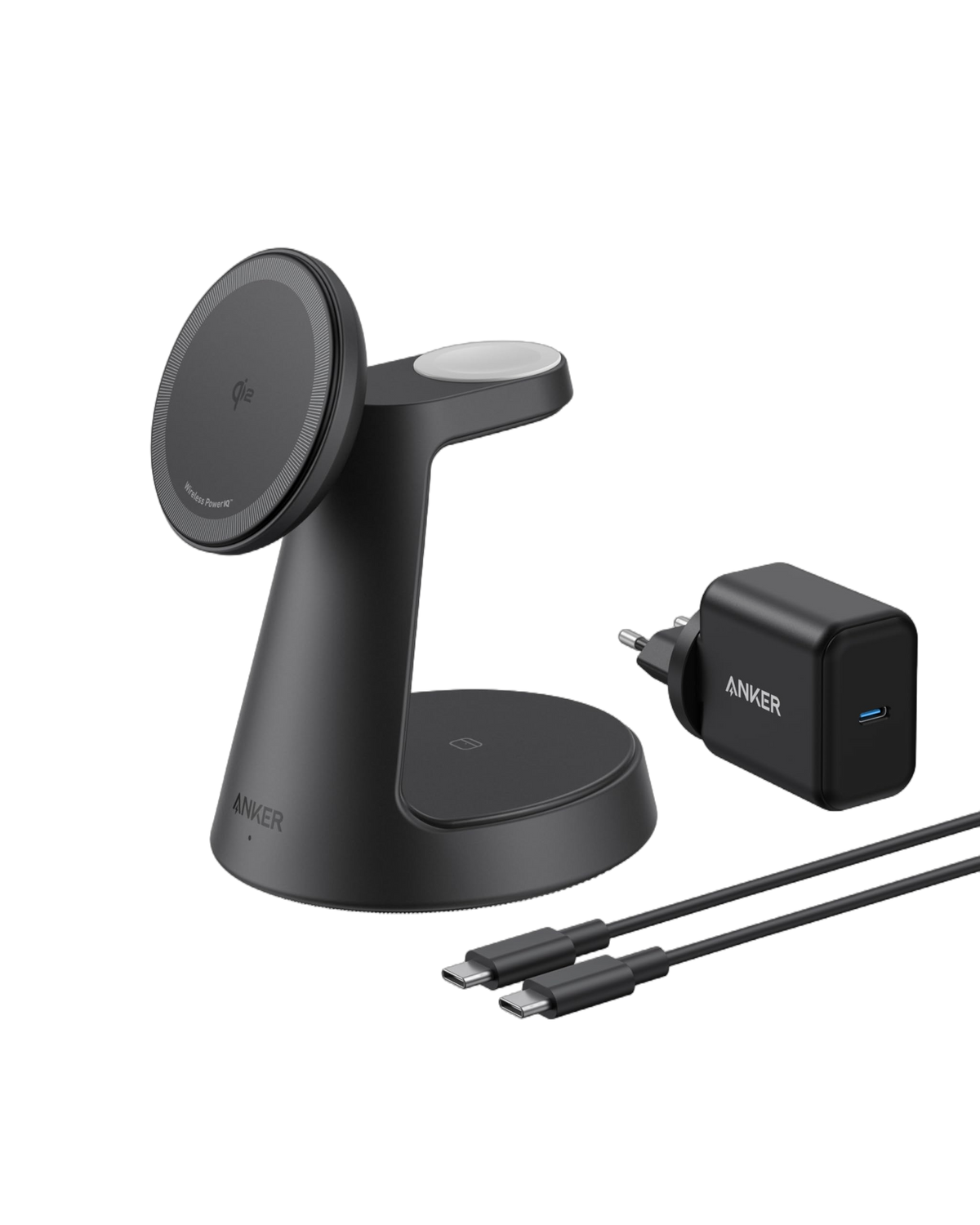 ANKERXI wireless Charging Station (3-in-1, Magneticer, Stand) Black Stone