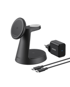 ANKERXI wireless Charging Station (3-in-1, Magneticer, Stand) Black Stone - Default Title