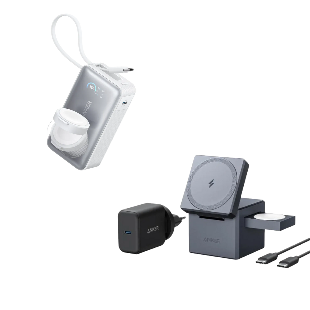 ANKERXI 3-i-1-kub with MagSafe + ANKERXI MagGo-Power Bank (10K, 35W, for Apple Watch) - Default Title