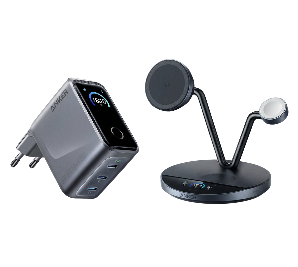 ANKERXI Prime wireless Charging Station (3-in-1 Stand) + ANKERXI Prime Charger (160W, 3 Ports, GaNPrime) - Default Title