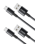 ANKERXI Premium double-braided nylon cable USB-C to USB-A black - Default Title