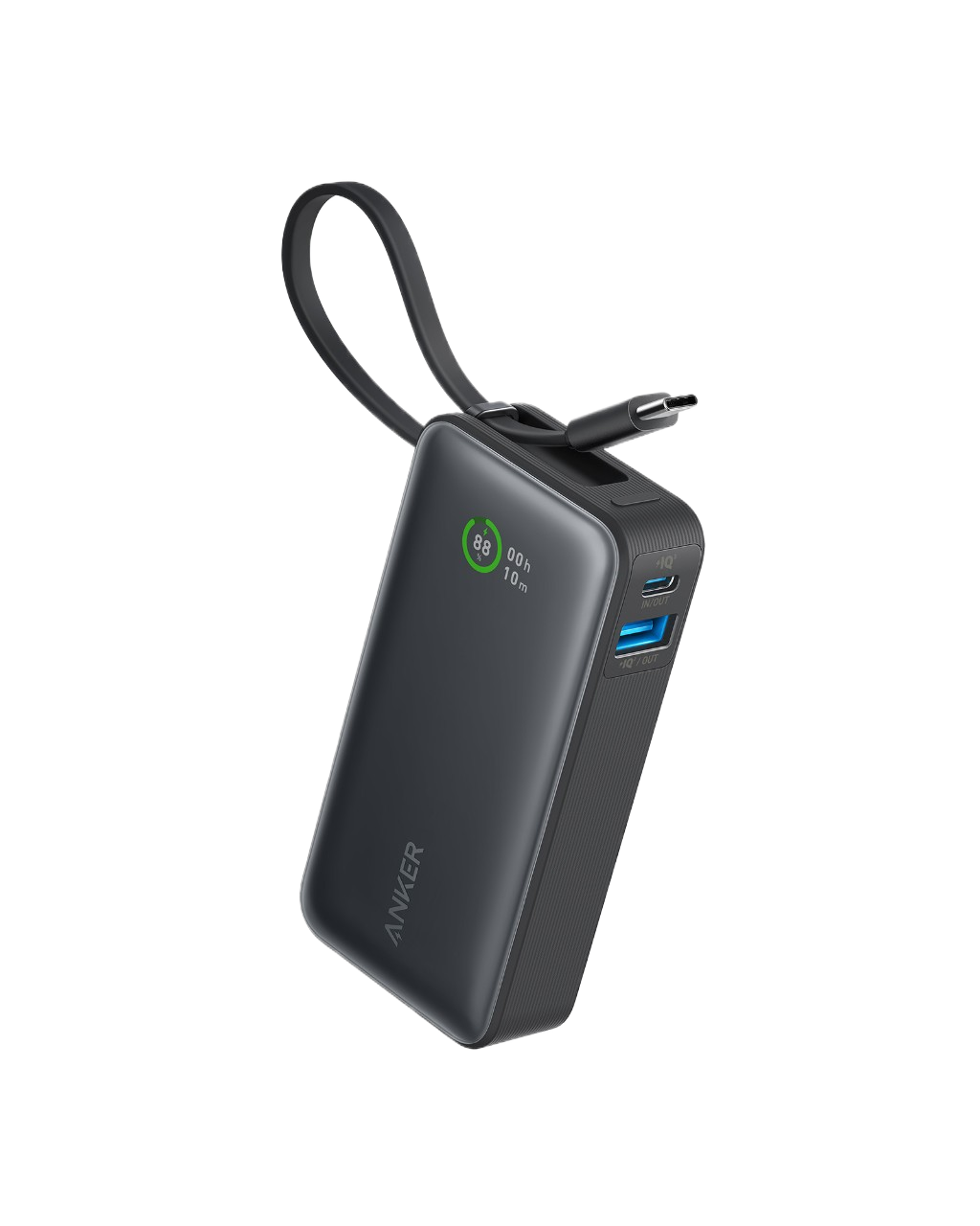 ANKERXI Nano Power Bank (30W, Built-in USB-C-cable) Shell White