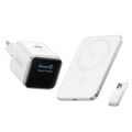 ANKERXI Nano Charger (45W, Smart Display)+ANKERXI Nano Power Bank (5K, Magnetic, Slim) Polar White - Default Title