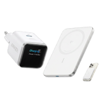 ANKERXI Nano Charger (45W, Smart Display)+ANKERXI Nano Power Bank (5K, Magnetic, Slim) Polar White - Default Title