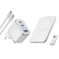 ANKERXI Nano Charger (70W, 3 Ports)+ANKERXI Nano Power Bank (5K, Magnetic, Slim) white - Default Title