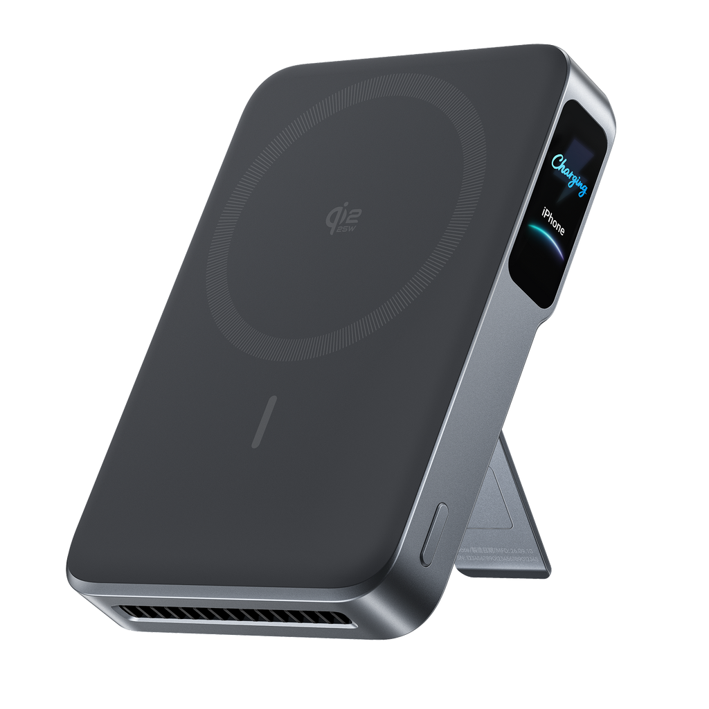ANKERXI MagGo 2 Pro Magnetic Power Bank (10K, Qi2 25W, Active Cooling) - Phantom Gray