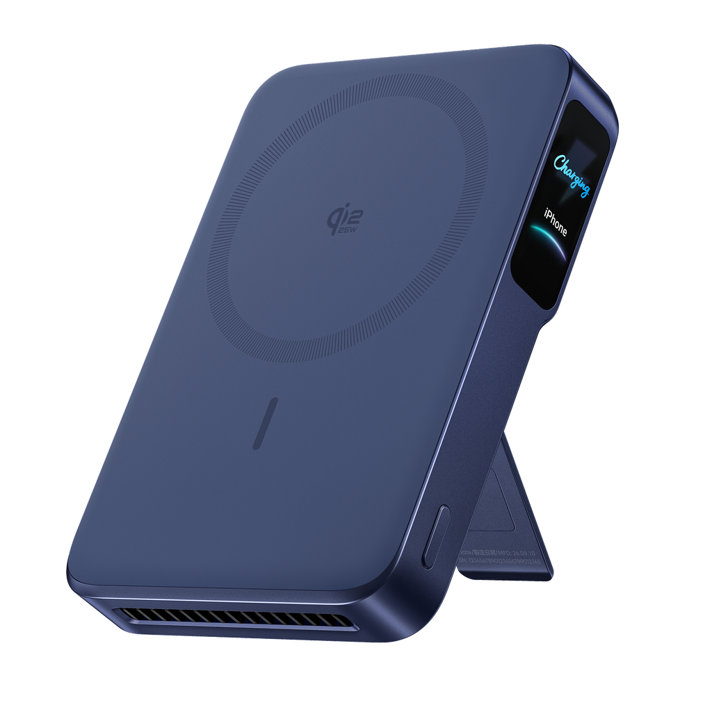 ANKERXI MagGo 2 Pro Magnetic Power Bank (10K, Qi2 25W, Active Cooling) - Polar Night Blue