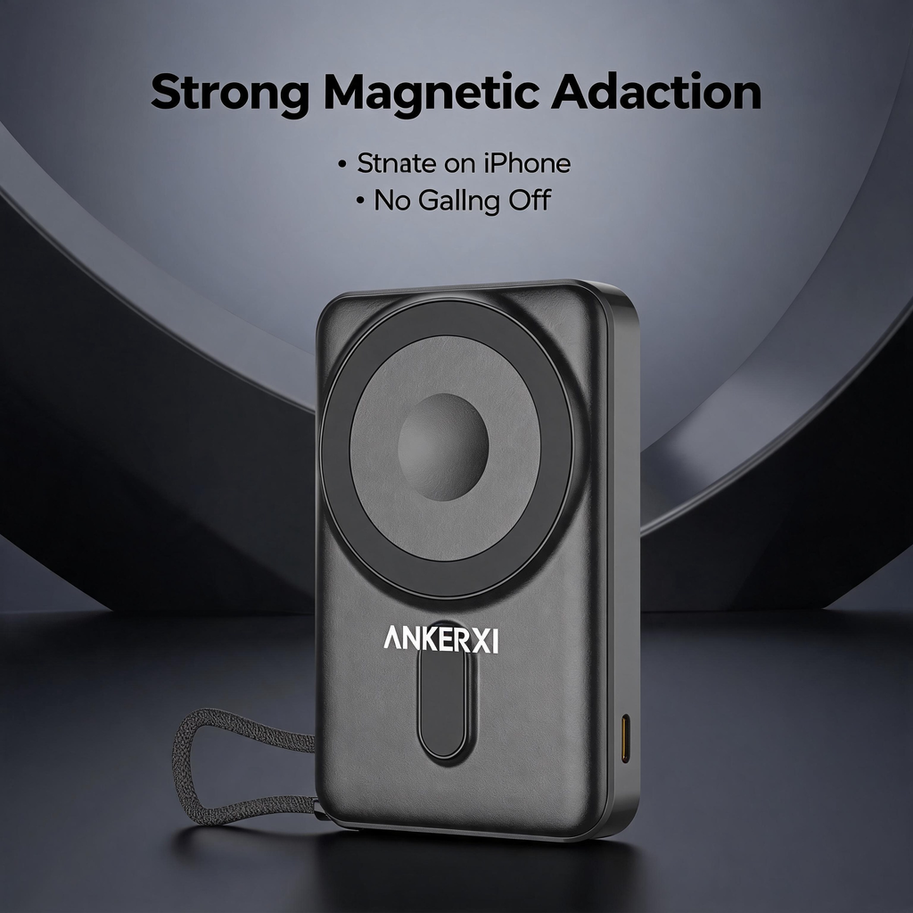 Magnetic Power Bank 10000mAh with Kickstand