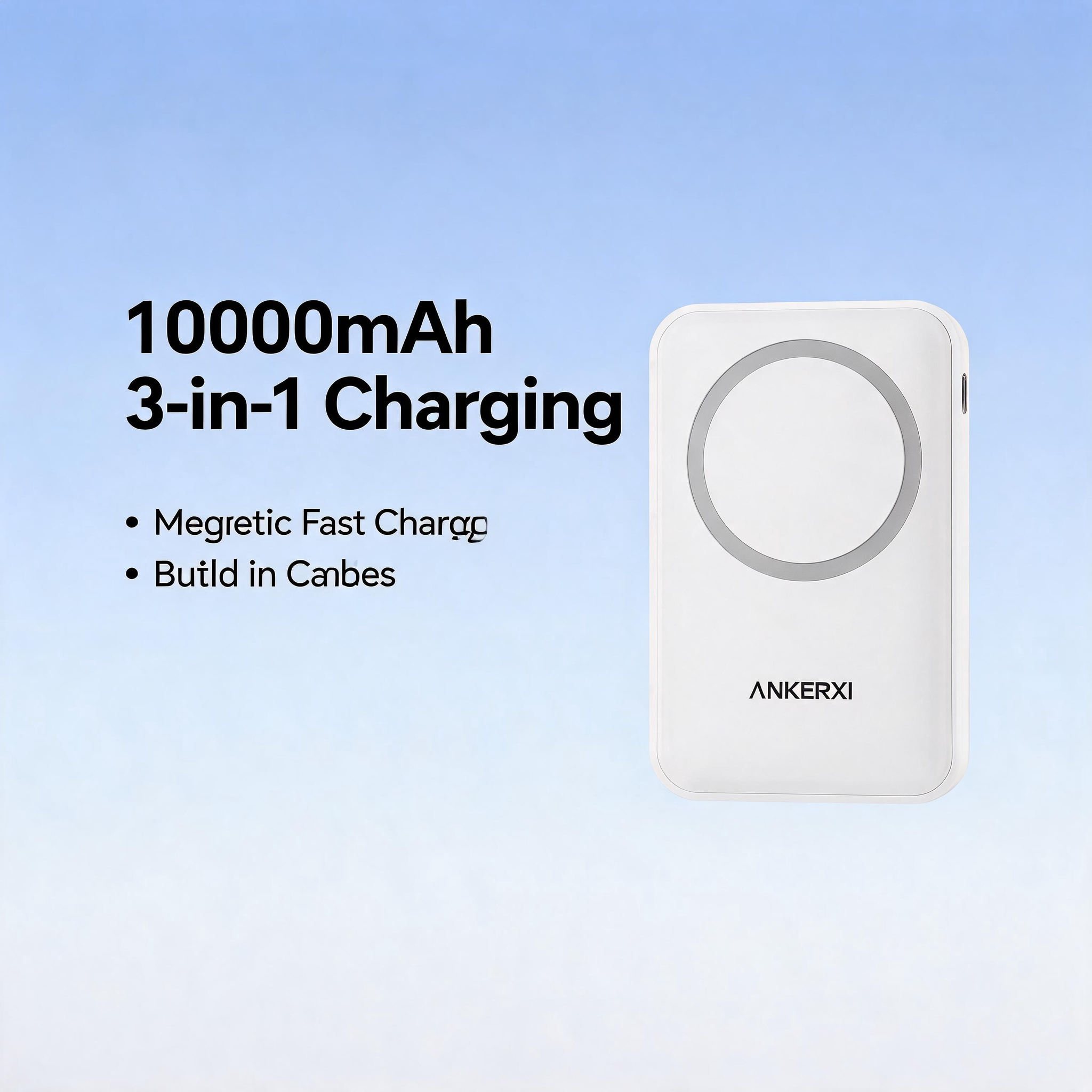Built-In Cable Power Bank 10000mAh