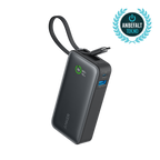 ANKERXI Nano Power Bank (30W, Built-in USB-C-cable) Shell White - Black Stone